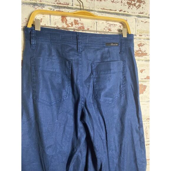Anthropologie Level 99 Linen & Tencel Blend Wide Leg Capri Gauchos Pants - Picture 11 of 12